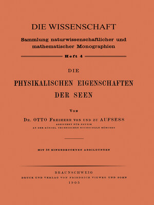 cover image of Die Physikalischen Eigenschaften der Seen